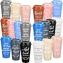 Skylety 60 Pack Christian Gifts Bulk 16oz Bible Verse Tumbler with Lids