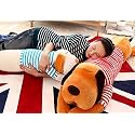 SKYLOFTS Stylish Cute Stuffed Dog Pillow Cushion for Baby Kids Soft Toy Birthday Gift (Brown) (80cm)