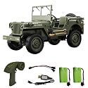 1/10 Willys RC Truck Toy, 2.4GHz 4x4 Off-Road Crawler