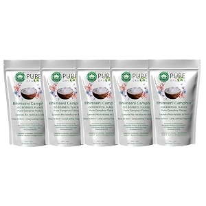 original bhimseni camphor kapoor purifying amp pleasant fragrance for pooja hawan air freshener organic camphor for diffuse electric burner diffuser 50 gram - pack of 5