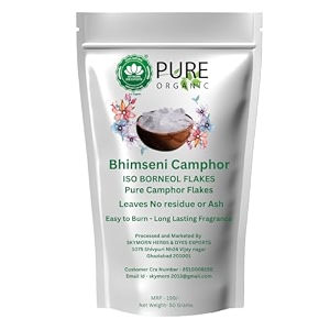 original bhimseni camphor kapoor purifying amp pleasant fragrance for pooja hawan air freshener organic camphor for diffuse electric burner diffuser 50 gram - pack of 1