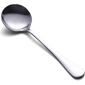 skyrich soup spoons piece premium stainless steel spoons round spoons heavy-weight soup spoons spoon set flatware set of 6