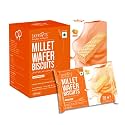 SKYROOTS Millet Wafer Biscuit - Orange | Healthy &amp; Crunchy Snack | Naturally Gluten-Free | High Protein | Made with Jowar &amp; Bajra Millets | No Maida, No Preservatives | 420g
