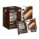 SKYROOTS Millet Wafer Biscuit - Chocolate | Healthy &amp; Crunchy Snack | Naturally Gluten-Free | High Protein | Made with Jowar &amp; Bajra Millets | No Maida, No Preservatives | 420g