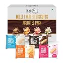 SKYROOTS Millet Wafer Biscuit - Assorted Pack (8 Pouches,70G Each)|Healthy &amp; Crunchy Snack|High Protein|Made With Jowar &amp; Bajra Millets|No Maida,No Preservatives|Orange,Chocolate,Strawberry &amp; Vanilla