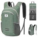 SKYSPER 10L Hiking Backpack, Foldable & Packable Lightweight Daypack for Travel, Collapsible Small Compact Hiking Backpack for Women & Men, Green