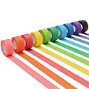 skytogether Colored Masking Tape, 1 Inch Wide x 16.4 Yards, 10 Rolls