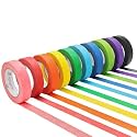 skytogether Colored Masking Tape, 1 Inch Wide x 45 Yards, 10 Rolls