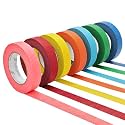 skytogether Colored Masking Tape, 1 Inch Wide x 60 Yards, 7 Rolls
