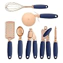 SKYTONE Silicone Kitchen Spatula and Utensils Spoon Set 12-Piece Silicone Kitchen Cooking Utensils Set, Non-Stick Utensils Set Heat Resistant Easy Clean, BPA Free (Blue)