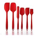 SKYTONE Silicone Spatula Set of 6, Large Heat Resistant Spatula for Cooking, Baking and Mixing, Non-Stick Cookware for Kitchen, BPA Free, Seamless Design, Deluxe