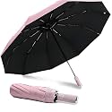SKYTONE Double Layer Inverted Reversible No Drip Umbrella with C Shape Handle (Pink)