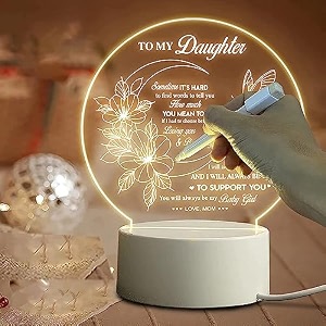 3d acrylic message note board led night holiday light decorative lamp for creative keeps notes drawing table home dcorbedroomgiftoffice decorationerasable acrylic message board round