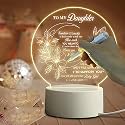 3D Acrylic Message Note Board LED Night Holiday Light Decorative Lamp for Creative Keeps Notes Drawing Table Home Décor/Bedroom/Gift/Office Decoration/Erasable (Acrylic Message Board Round)