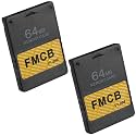Skywin FMCB Free McBoot Card v1.966 for PS2-2 Pack Plug and Play PS2 Memory Card - 64 GB Memory Card PS2 Runs Games in USB Disk or Hard Disk