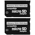 Memory Stick Pro Duo Adapter, Card Reader for PSP Memory Duo Adapter - 2 Pk
