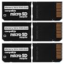 Memory Stick Pro Duo Adapter, Card Reader for PSP Memory Duo Adapter - 3 Pk