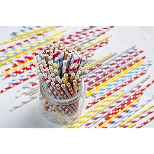 skyzone multicolor rainbow stripe paper straws hard paper straw drinking straws mate straws for drinks juices shakes etc 6mm