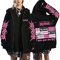 SKZ Zip Up Hoodie Women Felix Hyunjin Bangchan Y2K Fall Oversize Sweatshirt