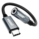 SL-MM5 USB-C to 3.5mm Audio Adapter, Type-C to Aux Cable with Hi-Fi Chip, PP Yarn Braided, Aluminum Alloy Shell, 130mm Converter Cord for Android, Headphones, Mic, Music, Calls
