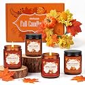 SLASHOME Fall Candles Set for Home Fragrance, 4 Pack 7 oz