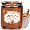 SLASHOME Hot Cocoa Soy Candle 7oz, Chocolate Coffee Scented Gift