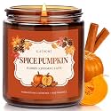 SLASHOME Pumpkin Spice Candle 7oz Soy Wax, Fall Decor