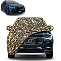 Slavia 100% Waterproof Car Cover | Dustproof Sun Protection Cover | Soft Cotton Lining | Triple Stitched | Mirror Pocket | Antenna Pocket | All Weather Body Cover (Army)