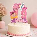 Slay Girl Birthday Cake Topper | Personalized Name &amp; Age | Cool Girl, Smiley Vibes, Pastel Theme | Handmade Cake Decoration