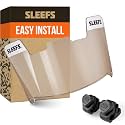 SLEEFS Clear Football Visor for Helmet - Professional Football Visor - Face &amp; Eye Shield - Fits Youth &amp; Adult Helmets - Includes Quick Visor Clips for Easy Installation