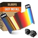 SLEEFS Clear Football Visor for Helmet - Professional Football Visor - Face &amp; Eye Shield - Fits Youth &amp; Adult Helmets - Includes Quick Visor Clips for Easy Installation