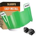 SLEEFS Clear Football Visor for Helmet - Professional Football Visor - Face &amp; Eye Shield - Fits Youth &amp; Adult Helmets - Includes Quick Visor Clips for Easy Installation