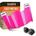 SLEEFS Clear Football Visor for Helmet - Professional Football Visor - Face &amp; Eye Shield - Fits Youth &amp; Adult Helmets - Includes Quick Visor Clips for Easy Installation
