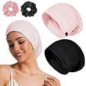 Sleep Cap Bonnet for Sleeping Black Women Cooling Ice Silk Lining Bonnets