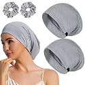 Sleep Cap Bonnet for Sleeping Black Women Cooling Ice Silk Lining Bonnets