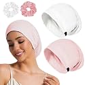 Sleep Cap Bonnet for Sleeping Black Women Cooling Ice Silk Lining Bonnets