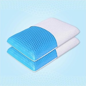 the sleep company smartgrid hybrid pillow  neck amp shoulder support sleeping pillow  ideal for stomach and back sleepers  26 x 16 inches  434 height  white  pack of 2