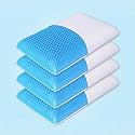 The Sleep Company SmartGRID Hybrid Pillow | Neck &amp; Shoulder Support Sleeping Pillow | Ideal for Stomach and Back Sleepers | 26 x 16 Inches | 4" Height | White | Pack of 4