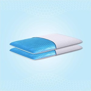the sleep company polyester smartgrid thin pillowfor stomach amp back sleepersneck pain reliefultra slim design2434 x 1534 x 22534washable coverpack of 2