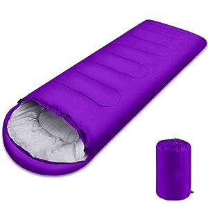 sleeping bag lightweight 3 season weather sleep bags for kids adults girls women cotton hollow filled 5-20 degree for backpackinghikingnaturehikecampingmountaineering with compression sack