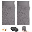 Sleeping Bag Liner,Travel Sheet &amp; Adult Sleep Sack, Camping Sheets Travel Sleep Sack for Backpacking,Hotels &amp; Hostels -Lightweight Single &amp;Double Travel Sheet Camping Sheets