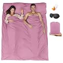 Sleeping Bag Liner,Travel Sheet &amp; Adult Sleep Sack, Camping Sheets Travel Sleep Sack for Backpacking,Hotels &amp; Hostels -Lightweight Single &amp;Double Travel Sheet Camping Sheets