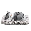 Sleeping Cat Car Dashboard Accessories| Gift for Kids| Natural Bamboo Activated Charcoal Removes Odours Air Purifier Bag for Home &amp; Office | Size: 18 x14 cm| Colour: Gray