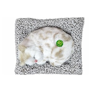 sleeping cat soft toy white amp light brown medium