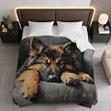 Sleeping Puppy Comforter Bedding Heavy Bed Blanket Soft Warm Fluffy All Seasons Only Quilt 173x229cm