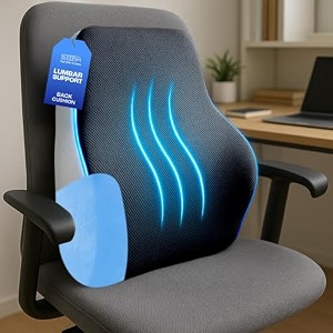 sleepsia back support for office chair with 1 year warranty lumbar support pillow for office chair back pain car seat memory foam blackgrey lumbar back support gel infused