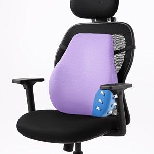 sleepsia back support for office chair with 1 year warranty lumbar support pillow for office chair for back pain car seat memory foam lavender lumbar back support gel ventilated
