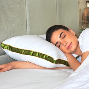 sleepsia microfiber bed pillow for sleeping  down alternative ultrasoft cotton washable pillow  soft pillow cloud green pack 1 17x 27
