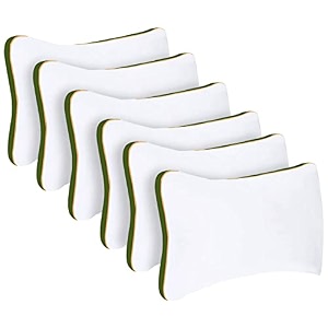 sleepsia microfiber bed pillow for sleeping  down alternative ultrasoft cotton washable pillow  soft pillow pack of 2 greenwhite