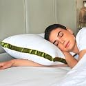 Sleepsia Microfiber Bed Pillow for Sleeping | Down Alternative Ultrasoft Cotton Washable Pillow | Soft Pillow (Cloud Green Pack 1) 17X 27